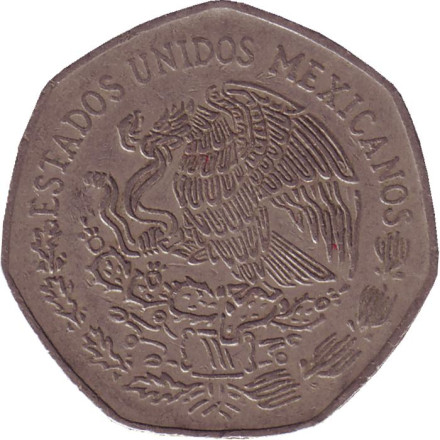 Монета 10 песо. 1979 год, Мексика. Мигель Идальго.