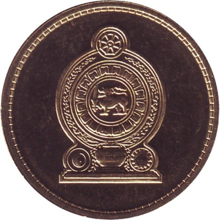 Монета 5 рупий. 2013 год, Шри-Ланка. UNC.