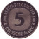 Монета 5 марок. 1982 год (J), Германия. Монета 5 марок. 1982 год (J), Германия.