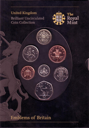 Годовой набор монет Великобритании в буклете 2008 года. (7 шт).