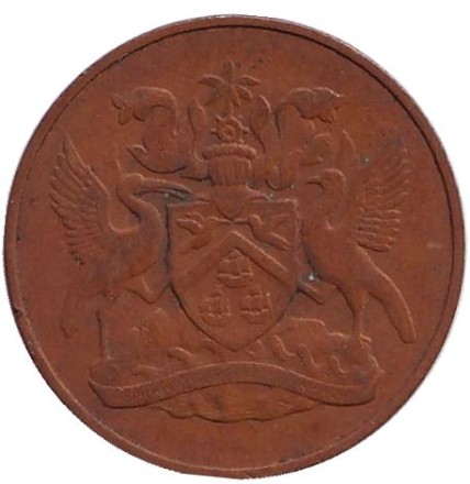 Монета 5 центов. 1967 год, Тринидад и Тобаго.