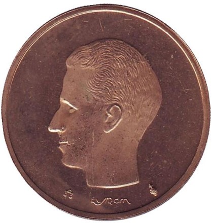 Монета 20 франков. 1991 год, Бельгия. (Belgie)