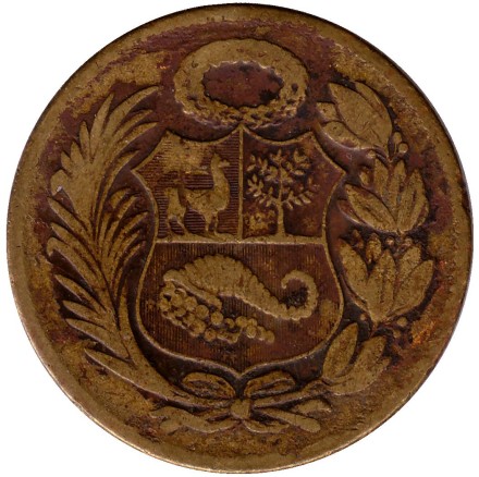 Монета 1 соль. 1944 год, Перу.