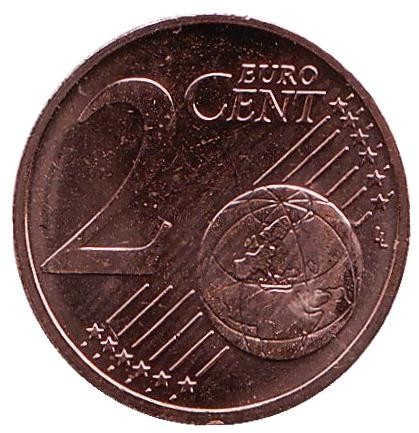 Монета 2 цента, 2014 год, Латвия. Монета 2 цента, 2014 год, Латвия.