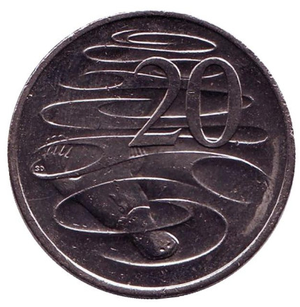 Монета 20 центов. 2017 год, Австралия. Утконос.