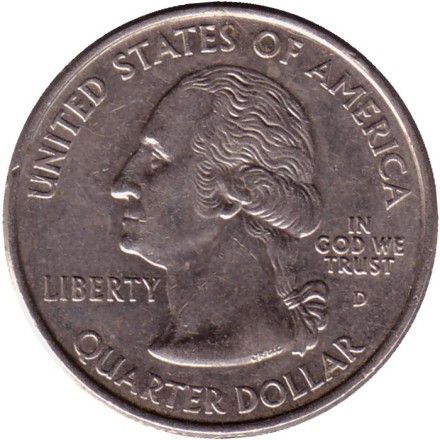 Монета 25 центов (D). 2006 год, США. Невада. Штат № 36. Монета 25 центов (D). 2006 год, США. Невада. Штат № 36.