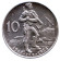 Монета 10 крон. 1954 год, Чехословакия. 10-летие словацкого национального восстания.