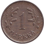 Монета 1 марка. 1940 год, Финляндия. Монета 1 марка. 1940 год, Финляндия.