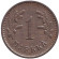 Монета 1 марка. 1940 год, Финляндия.