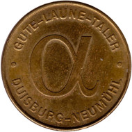 Жетон для аптечного автомата. Солнце. Аптека Alpha. Дуйсбург. Германия.