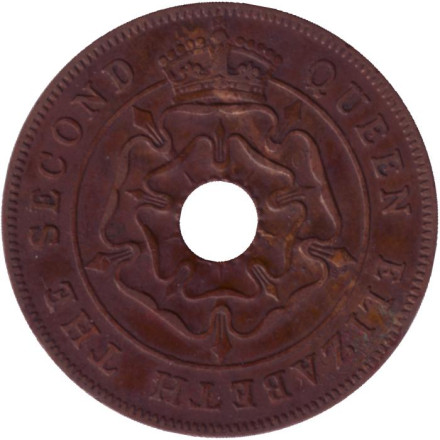 Монета 1 пенни. 1954 год, Южная Родезия. Редкая! Монета 1 пенни. 1954 год, Южная Родезия. Редкая!