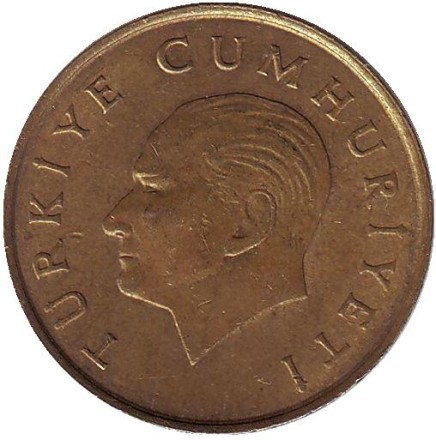 Монета 500 лир. 1989 год, Турция.