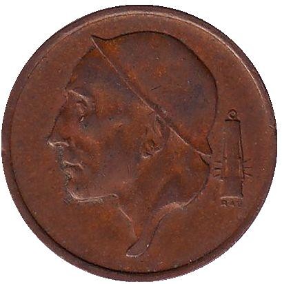 Монета 50 сантимов. 1964 год, Бельгия. (Belgie)