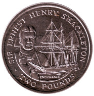 Монета номиналом 2 фунта, 2001 год, Южная Георгия и Южные Сэндвичевы острова. Эрнест Шеклтон. Монета номиналом 2 фунта, 2001 год, Южная Георгия и Южные Сэндвичевы острова. Эрнест Шеклтон.