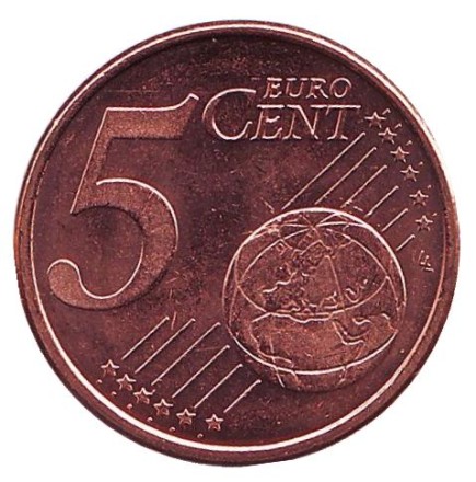 Монета 5 центов. 2012 год, Испания. Монета 5 центов. 2012 год, Испания.