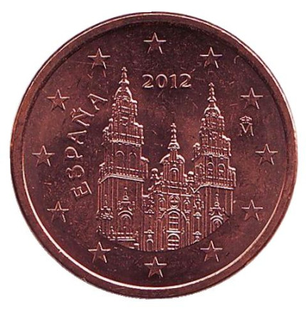 Монета 5 центов. 2012 год, Испания.