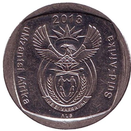 Монета 2 ранда. 2013 год, ЮАР. 100 лет Зданию Союза.