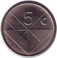 Монета 5 центов, 2009 год, Аруба. Монета 5 центов, 2009 год, Аруба.