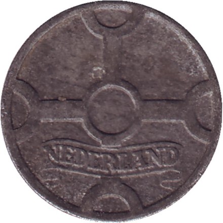 Монета 1 цент. 1944 год, Нидерланды.