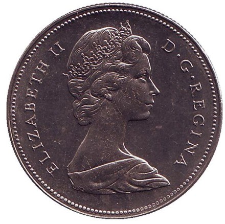 Монета 50 центов. 1973 год, Канада. Монета 50 центов. 1973 год, Канада.