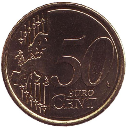 Монета 50 центов. 2008 год, Кипр.