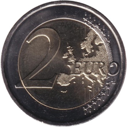 Монета 2 евро. 2024 год, Монако.