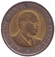 Монета 20 шиллингов. 1998 год, Кения. Из обращения. Монета 20 шиллингов. 1998 год, Кения. Из обращения.