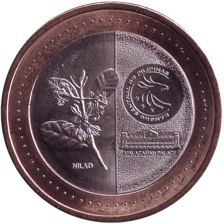 Монета 20 песо. 2019 год, Филиппины. Мануэль Луис Кесон-и-Молина.