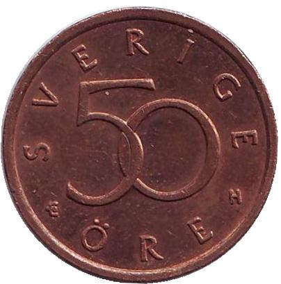 Монета 50 эре. 2003 год, Швеция.
