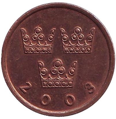 Монета 50 эре. 2003 год, Швеция.