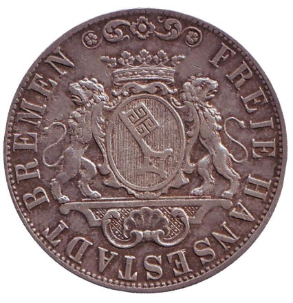 Монета 36 гротов. 1845 год, Германия. Бремен. Монета 36 гротов. 1845 год, Германия. Бремен.