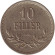 Монета 10 филлеров. 1916 год, Австро-Венгерская империя. Венгерский тип.