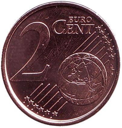 Монета 2 цента. 2015 год, Бельгия. Монета 2 цента. 2015 год, Бельгия.