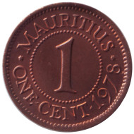 Монета 1 цент. 1978 год, Маврикий. XF-aUNC Монета 1 цент. 1978 год, Маврикий. XF-aUNC