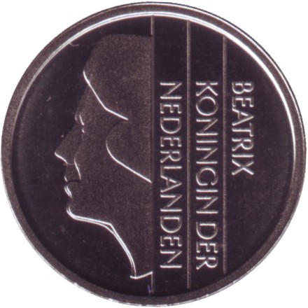 Монета 25 центов. 1998 год, Нидерланды. BU.