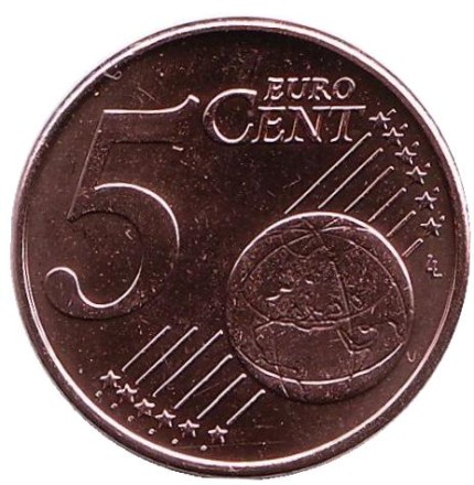Монета 5 центов. 2016 год, Греция.