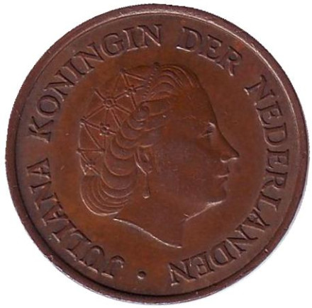 Монета 5 центов. 1976 год, Нидерланды.