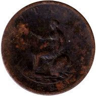 Монета 1/2 пенни. 1799 год, Великобритания. Монета 1/2 пенни. 1799 год, Великобритания.