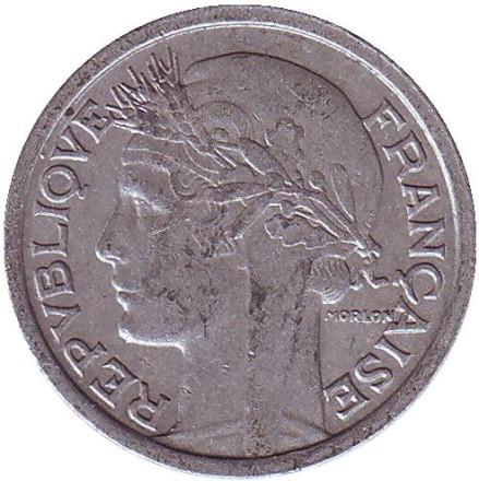 Монета 1 франк. 1947 год, Франция.