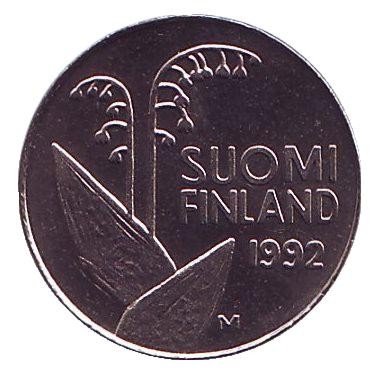 Монета 10 пенни. 1992 год, Финляндия. UNC. Монета 10 пенни. 1992 год, Финляндия. UNC.