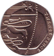 Монета 20 пенсов. 2012 год, Великобритания. Монета 20 пенсов. 2012 год, Великобритания.