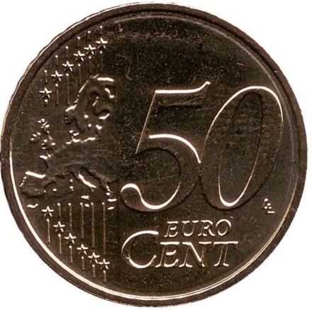 Монета 50 центов. 2017 год, Люксембург.