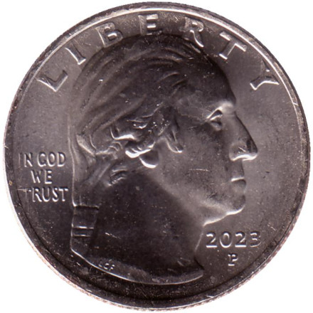 Монета 25 центов. 2023 год (P), США. Эдит Канакаоле. Серия "Американские женщины".