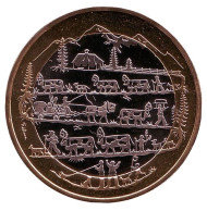 Монета 10 франков. 2015 год, Швейцария. Праздник Альмабтриб. Монета 10 франков. 2015 год, Швейцария. Праздник Альмабтриб.