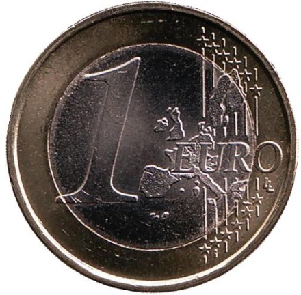 Монета 1 евро, 2004 год, Португалия. Монета 1 евро, 2004 год, Португалия.