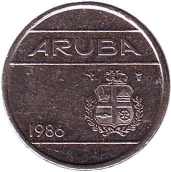 Монета 5 центов. 1986 год, Аруба. Монета 5 центов. 1986 год, Аруба.