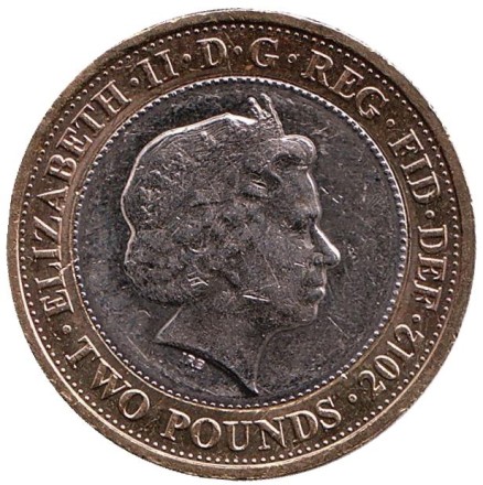 Монета 2 фунта. 2012 год, Великобритания. 200 лет со дня рождения Чарльза Диккенса. Монета 2 фунта. 2012 год, Великобритания. 200 лет со дня рождения Чарльза Диккенса.