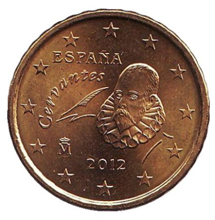 Монета 10 центов. 2012 год, Испания.