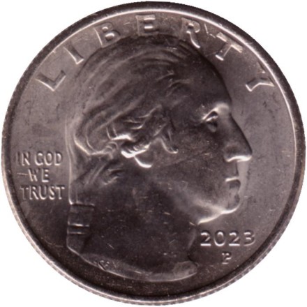 Монета 25 центов. 2023 год (P), США. Мария Толчиф. Серия "Американские женщины".