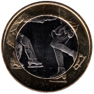 Монета 5 евро. 2015 год, Финляндия. Фигурное катание.